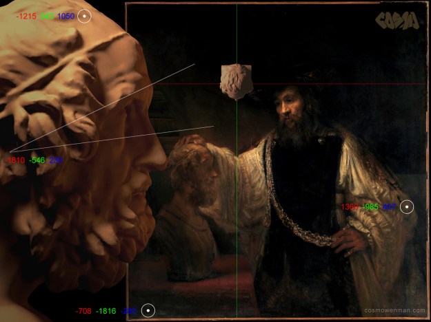 20140723 Lighting Diagram for Rembrandt's Aristotle with a Bust of Homer_by Cosmo Wenman